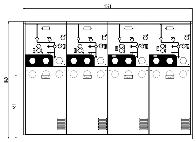 戶內(nèi)固體絕緣環(huán)網(wǎng)柜結(jié)構(gòu)圖
